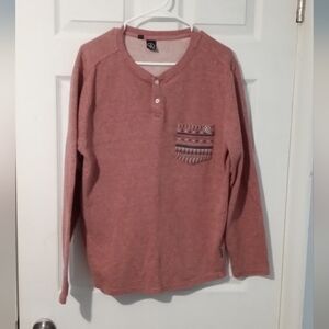 Volcom Rust Long Sleeve Henley Shirt